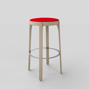 contemporary bar stool / wooden