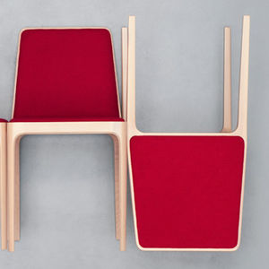 contemporary chair / upholstered / fabric / wooden