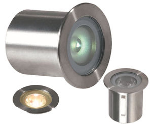 recessed floor light fixture / LED / round / outdoor
