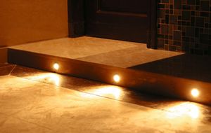 recessed floor light fixture / LED / round / outdoor