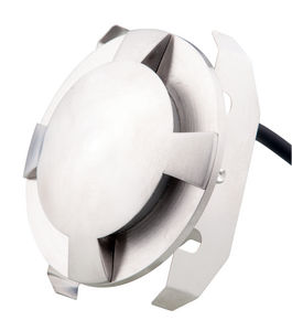 recessed floor light fixture / LED / round / outdoor