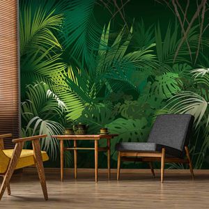 contemporary wallpaper / floral / nature pattern / panoramic