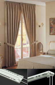 cord-operated curtain track / ceiling mounted / for drapes / for domestic use