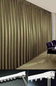 cord-operated curtain track / wall-mounted / for drapes / commercial