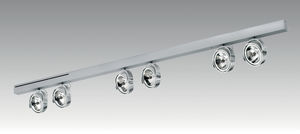 halogen track light / linear / metal / commercial