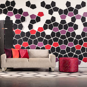 acoustic tile / indoor / wall / plastic