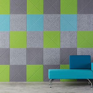 acoustic tile / indoor / wall / plastic