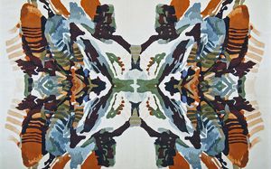 contemporary rug / patterned / wool / square