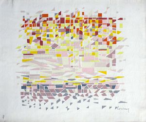 contemporary tapestry / patterned / wool