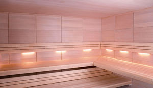 industrial style wall light / sauna / wooden / linear