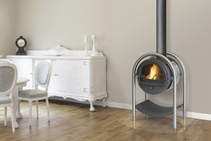 wood heating stove / contemporary / cast iron