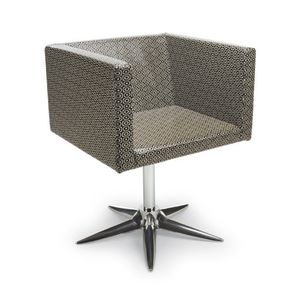 vinyl beauty salon chair / with hydraulic pump / star base / swivel