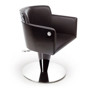 vinyl beauty salon chair / central base / with hydraulic pump / swivel