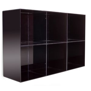 wall-mounted display rack / beauty product / methacrylate / for hairdressers