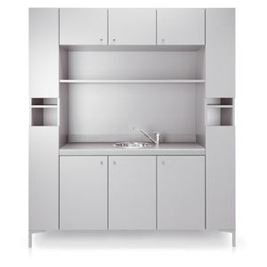 hairdresser cabinet with washbasin