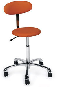 contemporary stool / metal / for beauty salons / on casters