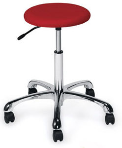contemporary stool / metal / for beauty salons / on casters