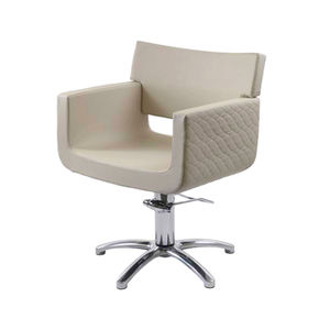 polyurethane beauty salon chair / swivel / with hydraulic pump / star base