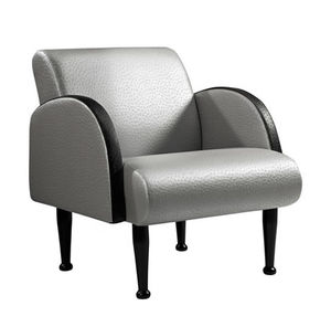 fabric visitor armchair / gray / for hairdressers