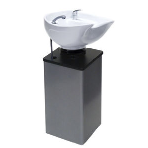 free-standing washbasin / ceramic / metal / contemporary