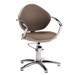 fabric beauty salon chair / star base / swivel / red