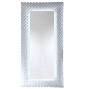 wall-mounted mirror / LED-illuminated / contemporary / rectangular