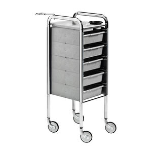 hairdresser trolley / metal / plastic