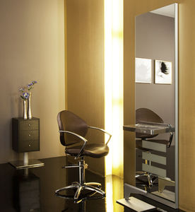 contemporary dressing table / aluminum / wall-mounted / for hairdressers