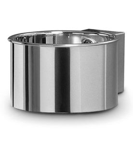 wall-mounted washbasin / round / stainless steel / contemporary