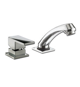 washbasin mixer tap / chromed metal / bathroom / 2-hole