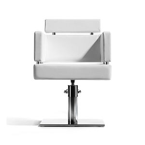 fabric beauty salon chair / aluminium / central base / with hydraulic pump