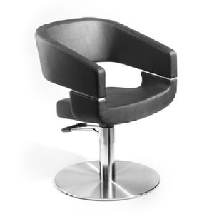 aluminum beauty salon chair / central base / with hydraulic pump / black
