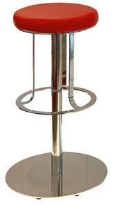 contemporary stool / metal / for beauty salons / on casters