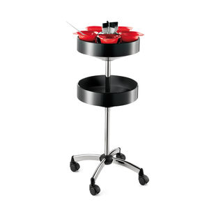 treatment trolley / for hairdressers / metal / plastic