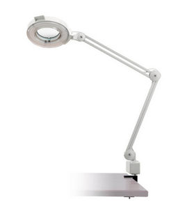 table lamp / contemporary / aluminum / magnifying