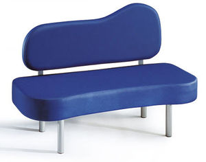 contemporary upholstered bench / fabric / for beauty salons / green
