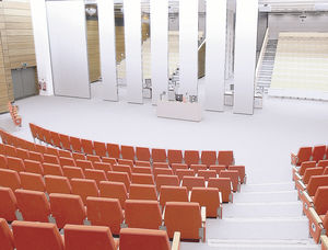 mobile partition / steel / for conference rooms