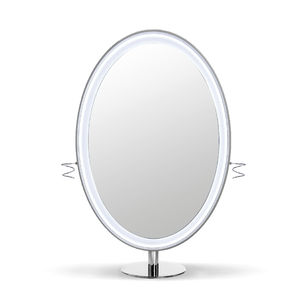 wall-mounted mirror / free-standing / contemporary / oval