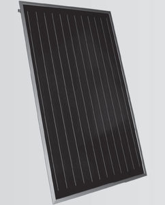 flat solar thermal collector / for water heating / with anti-reflective glass