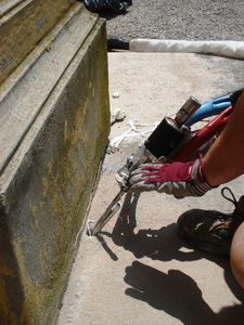 foam resin injection system / for foundation improvement / ground improvement / with steel micropile