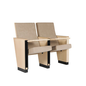 contemporary auditorium seating / fabric / folding / tablet