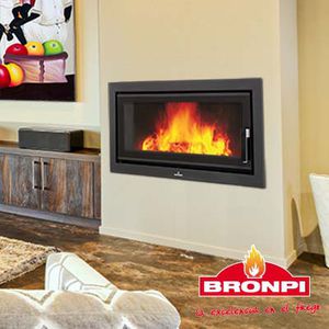 wood fireplace insert / 1-sided