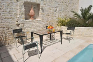 contemporary table / glass / rectangular