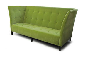 contemporary sofa / velvet / 2-person / blue