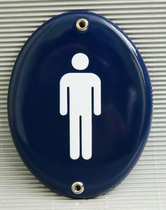 door signage plate / wall-mounted / metal / indoor