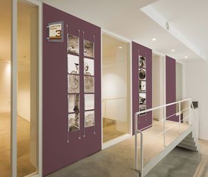 wall-mounted display panel / indoor / steel