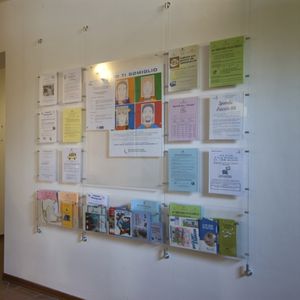 wall-mounted display panel / ceiling / indoor / advertising