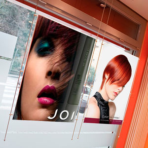 wall-mounted display panel / indoor / glass