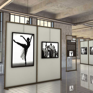 mobile partition / aluminum / professional / for exhibitions