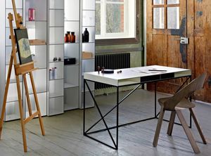 workstation desk / leather / HPL / contemporary